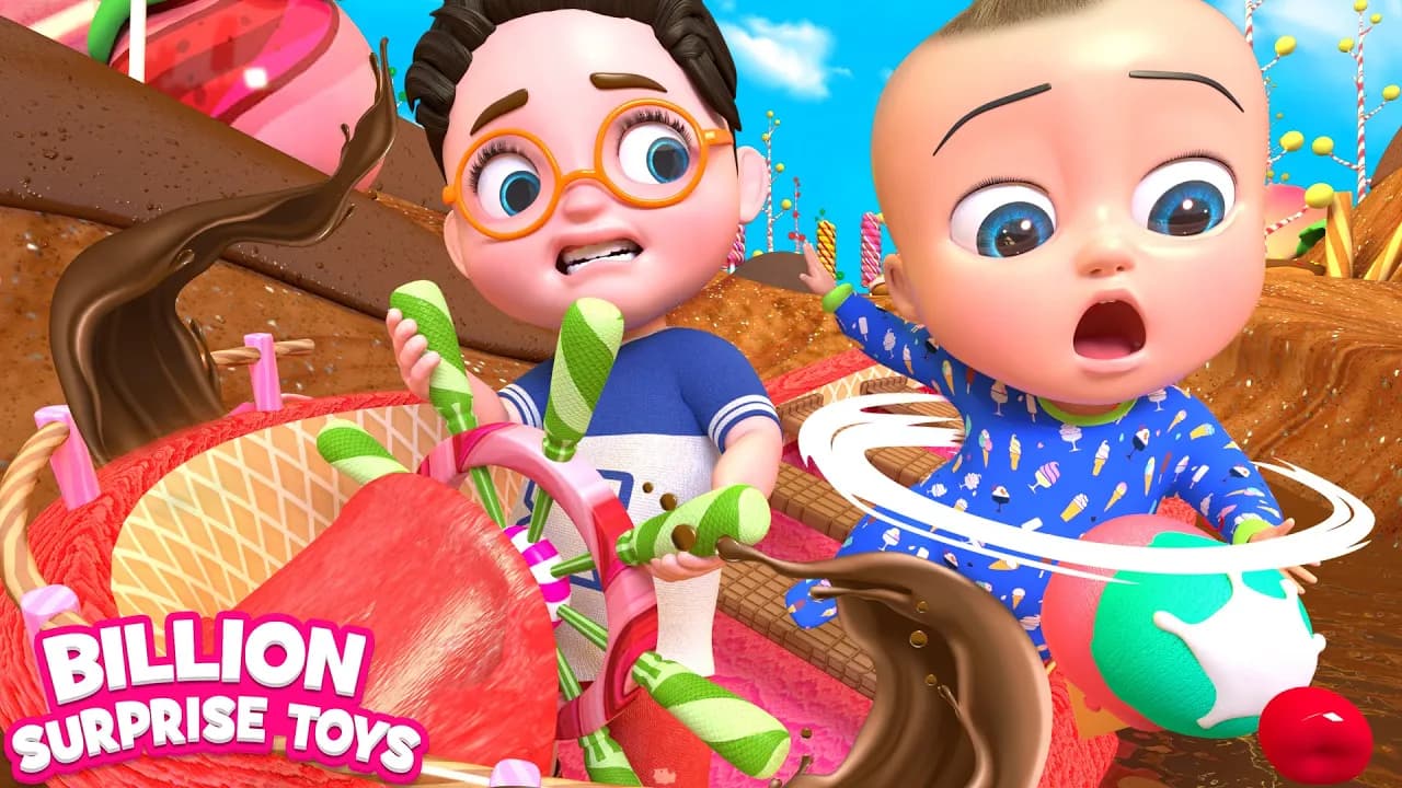 Ice Cream and Candy World!! This place look like a dream! BillionSurpriseToys Learn English Songs