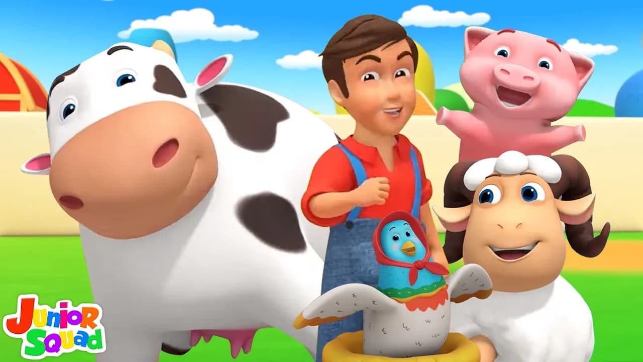 Old Macdonald Had A Farm Nursery Rhyme for Kids by Junior Squad