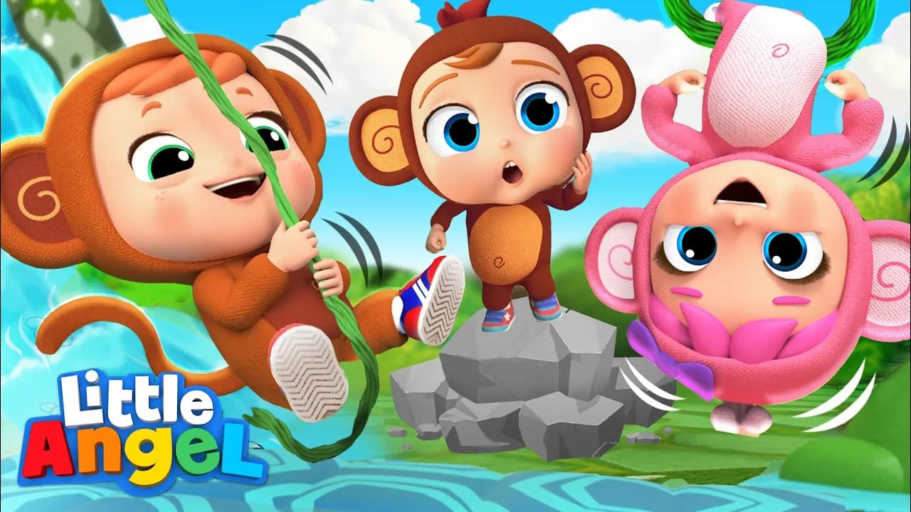 Cheeky Monkeys Song | Little Angel Kids Songs & Nursery Rhymes