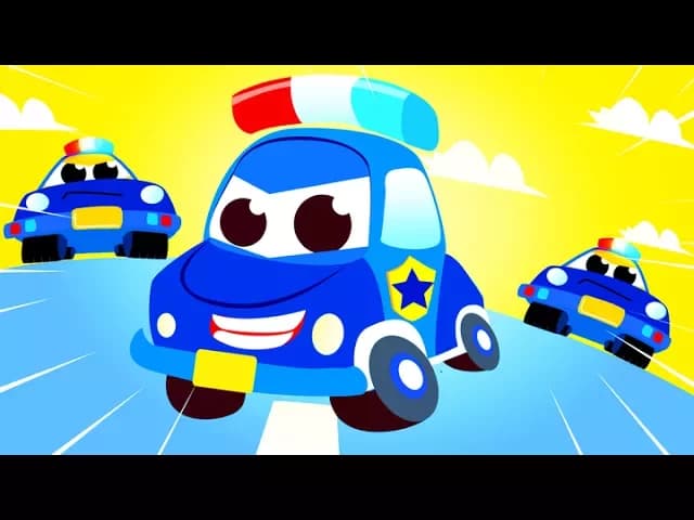 Car Patrol | Police Car Chase! A day for a Police Car | Vehicles and Race Cars! by Little Angel