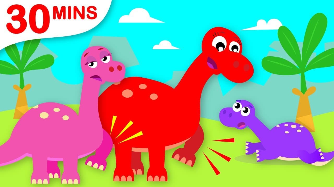 Baby Dinosaur Learns the Dinosaur Stomp | Puppy Chase | Where are My Wings | by Little Angel