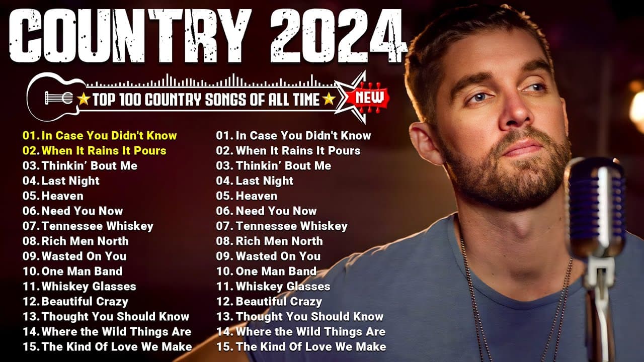 Country Music 2024 - Brett Young, Luke Combs, Chris Stapleton, Morgan Wallen, Kane Brown, Luke Bryan
