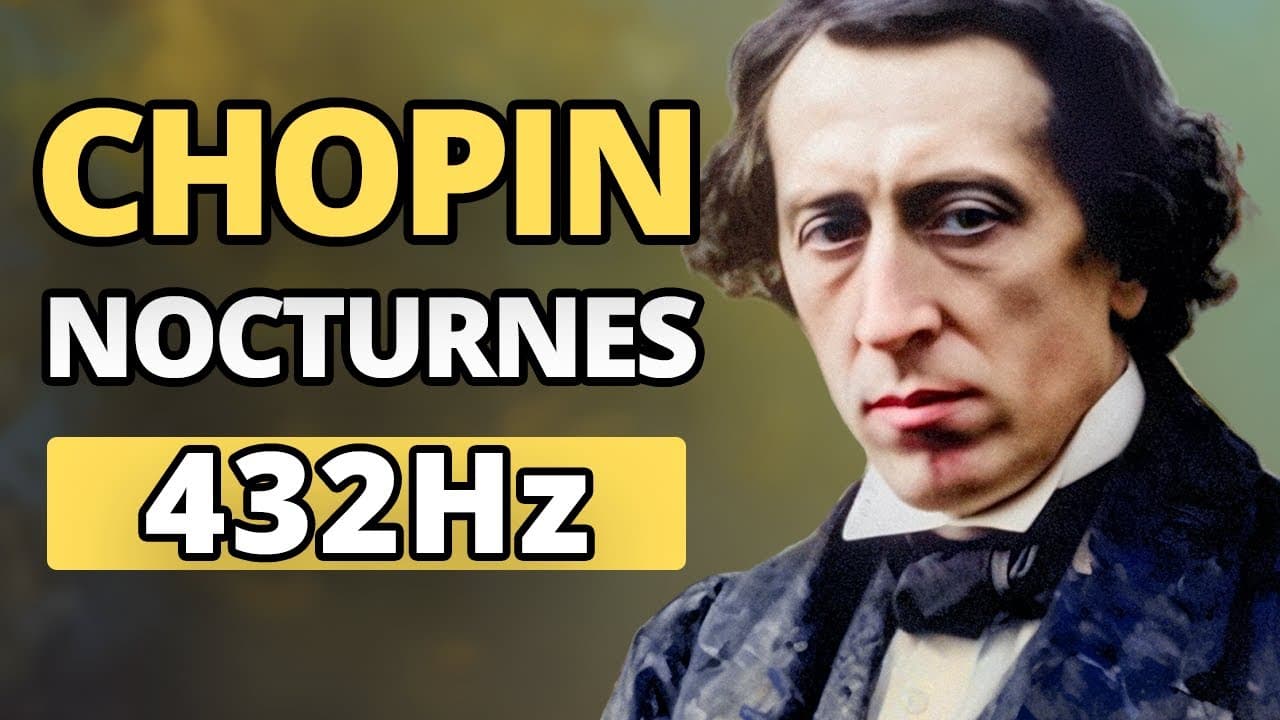 Chopin - The Best Nocturnes & Animated AI Art | 432 Hz | Study, Sleep, Background