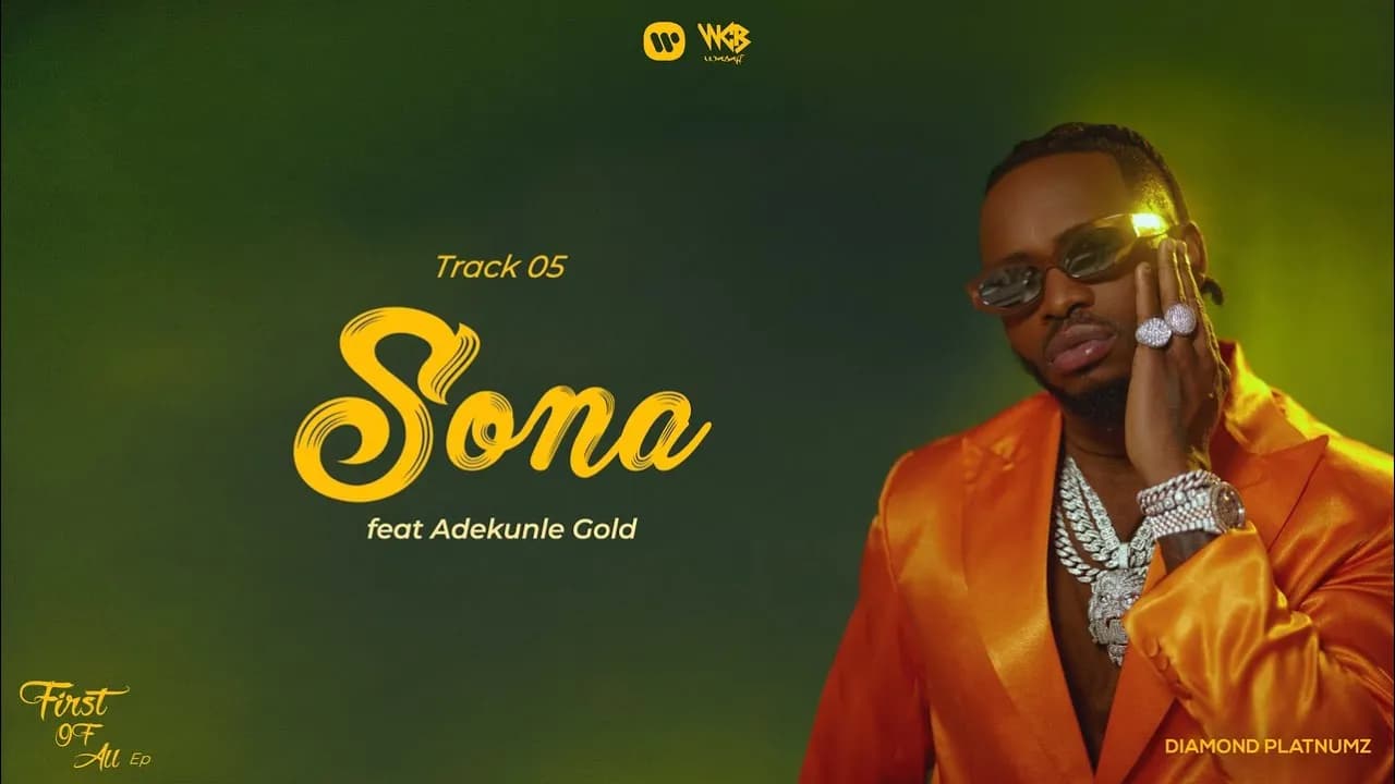 Diamond Platnumz ft Adekunle Gold - Sona (Lyric Video)