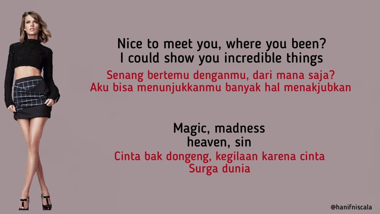 Taylor Swift - Blank Space | Lirik Terjemahan