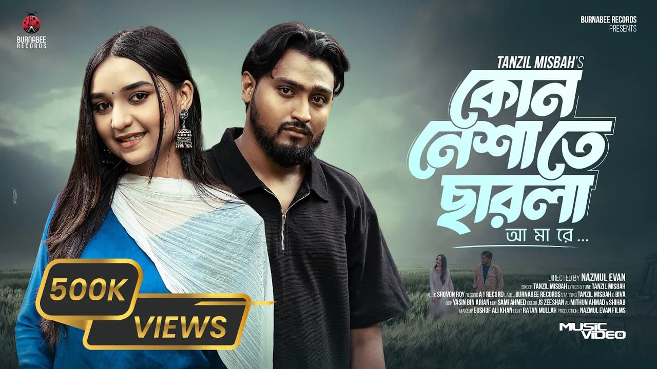 Kon Neshate Charla Amare কোন নেশাতে | Tanzil Misbah | Shovon Roy | Biva | Bangla Music Video 2024