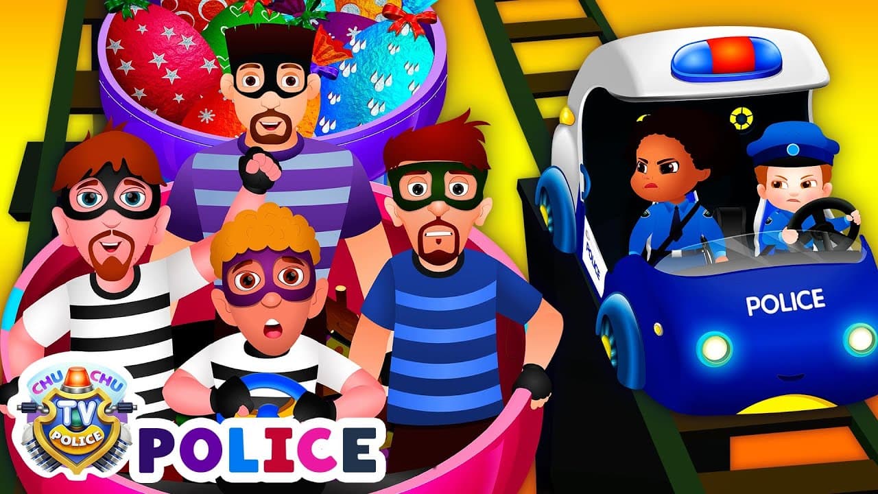 The Rail Road Chase - Narrative Story - ChuChu TV Police Fun Cartoons for Kids