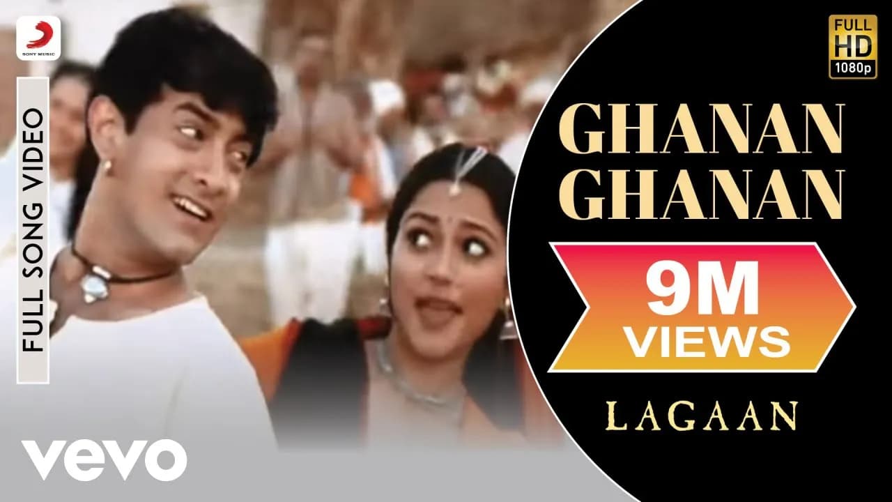 A.R. Rahman - Ghanan Ghanan Best Video|Lagaan|Aamir Khan|Alka Yagnik|Udit Narayan