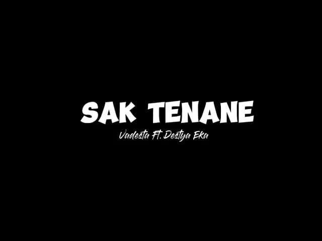 Sak Tenane - Vadesta ft Destya Eka (Karaoke Nada Asli)