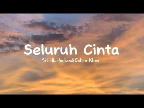 Siti Nurhaliza & Cakra Khan - Seluruh Cinta - Lirik Lagu#laguviral #liriklagu #seluruhcinta
