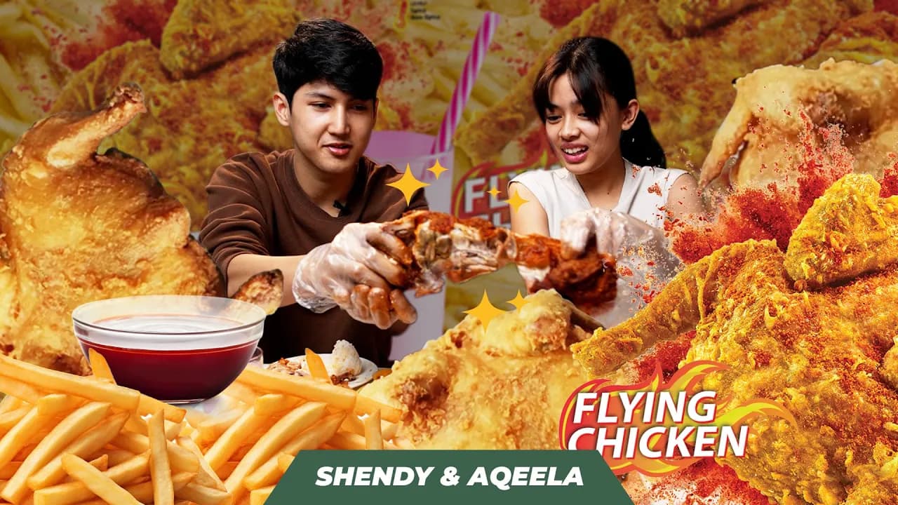 MUKBANG FIRE FLYING CHICKEN Feat. SHENDY