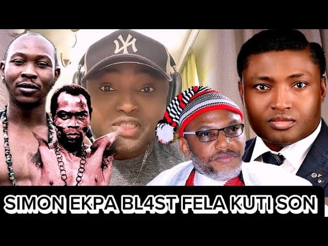 your father Fela Kuti d!ed like chicken, I am the face of Biafra, Simon Ekpa tells Seun Kuti.