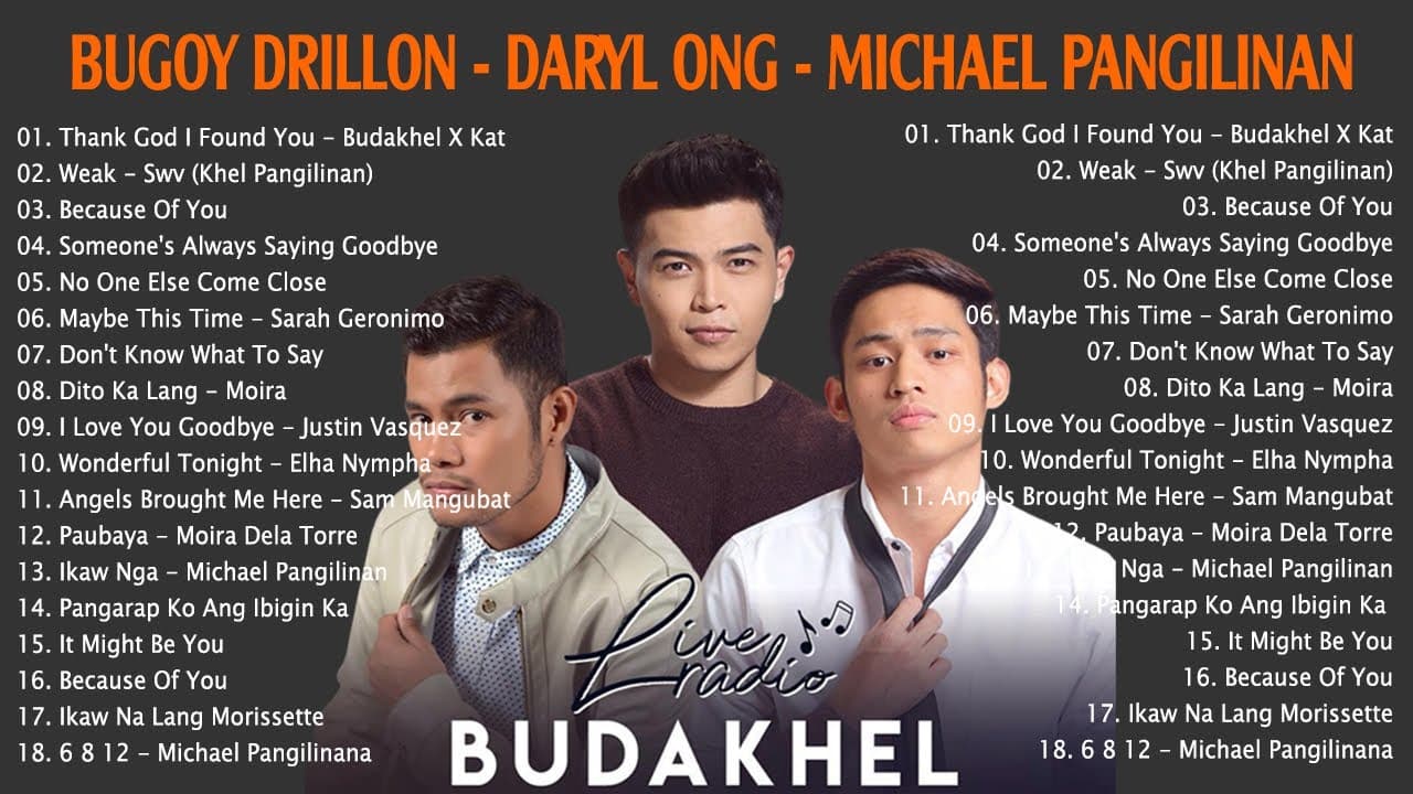 BUDAKHEL (Bugoy Drilon, Daryl Ong & Michael Pangilinan) Latest Songs 2023 | Non Stop Playlist