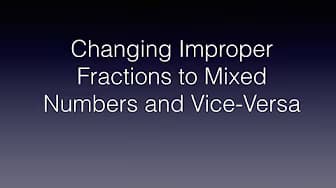 Grade 7 - Converting Improper Fractions to Mixed Numbers and Vice Versa (Tagalog/Filipino Math)