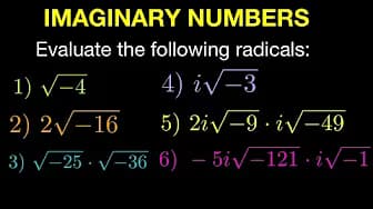 Radicals Leading to Imaginary Numbers (Tagalog/Filipino Math)
