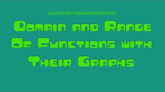 Domain, Range and Graphs of Functions (Tagalog/Filipino Math)