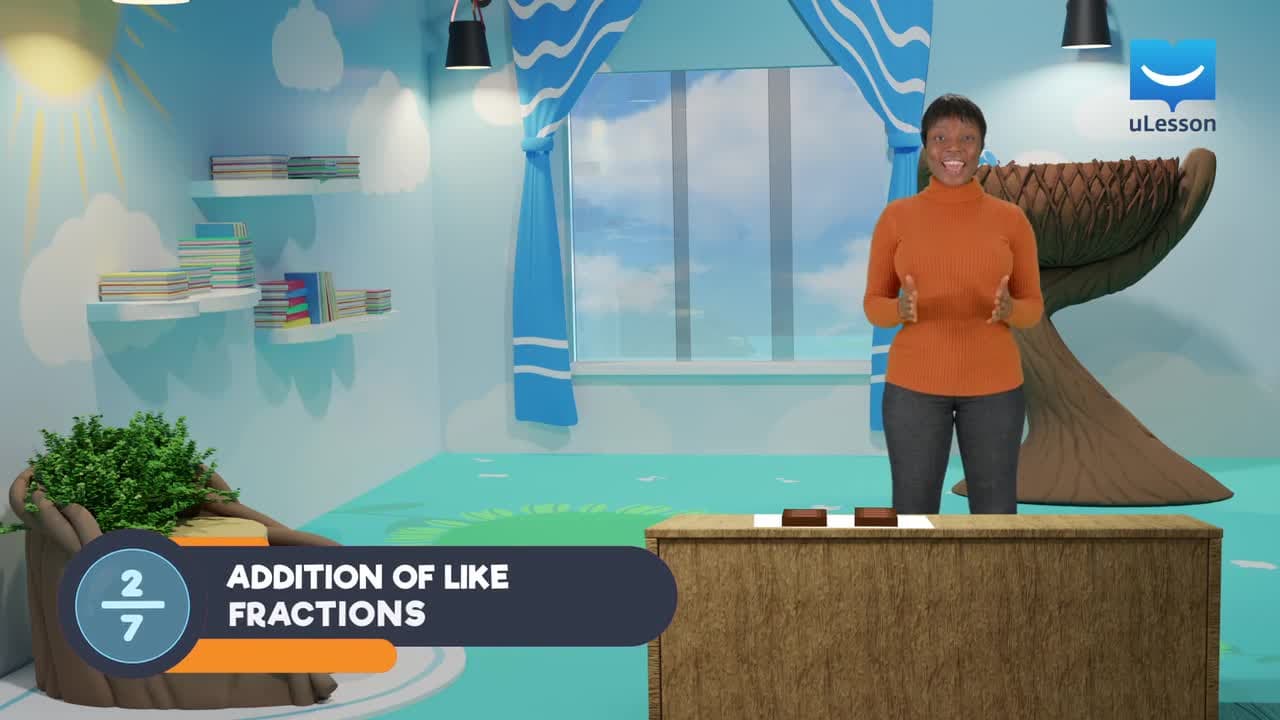 Fractions - Fraction Arithmetic - Grade 8 - Addition of Like Fractions