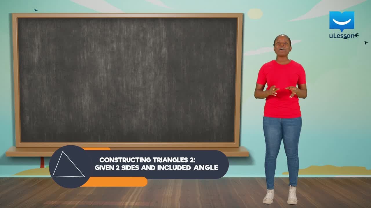 Plane Shapes - Constructing Triangles - 10 - Constructing Triangles 2: Given 2 Sides and Included Angle