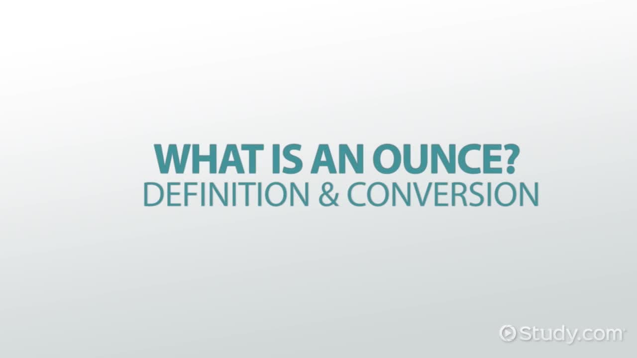 Ounce | oz Meaning & Examples